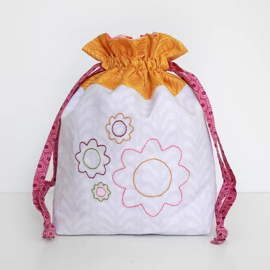 Lined Drawstring Bag Extension Downloadable Pattern
