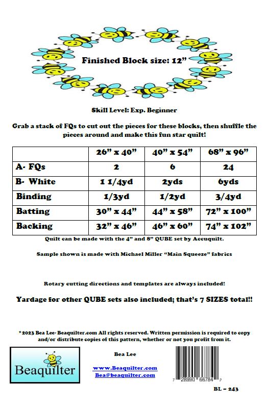 Back of the Fruit Basket Downloadable Pattern by Beaquilter