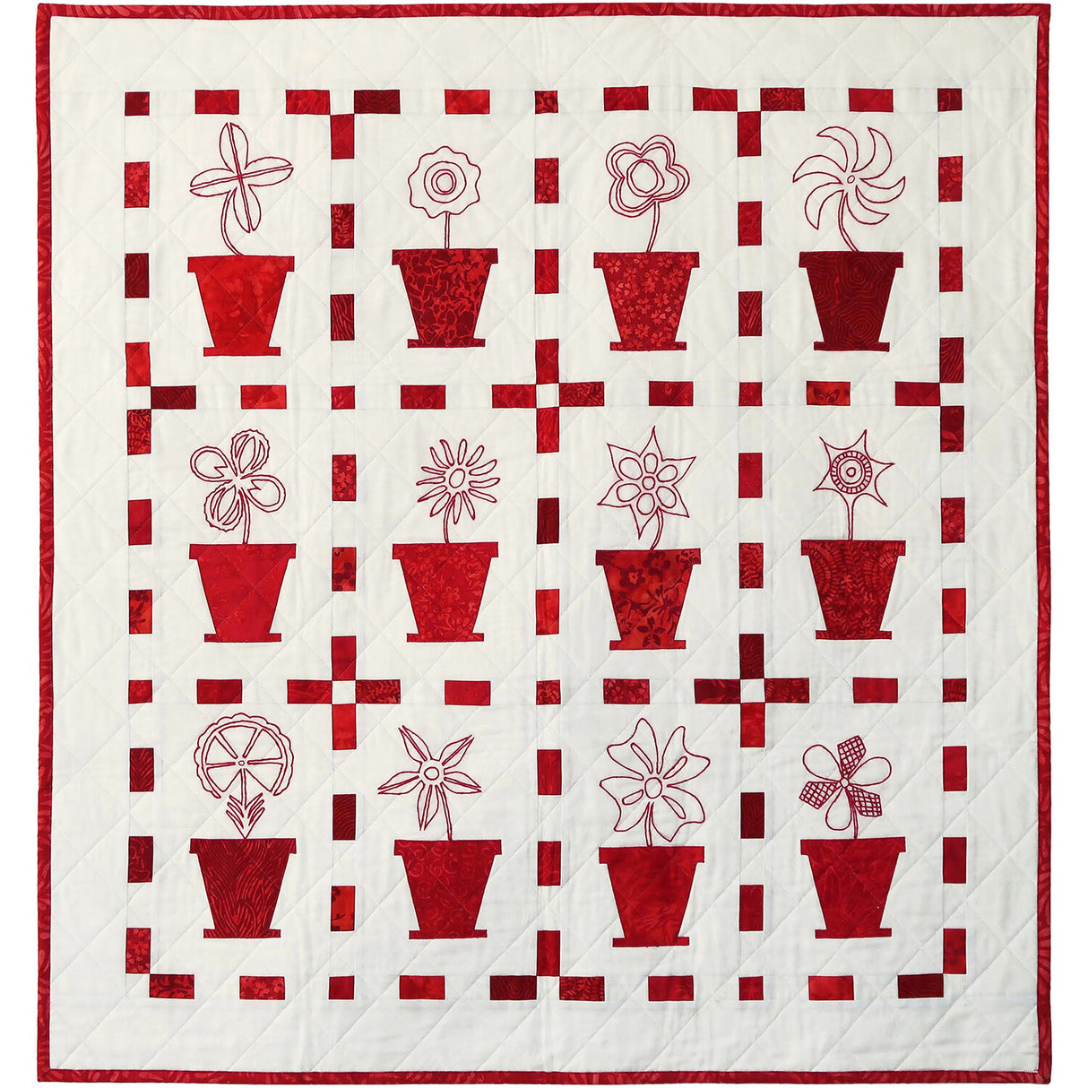 Funky Folk Art Flowers Downloadable Pattern by J Michelle Watts Designs