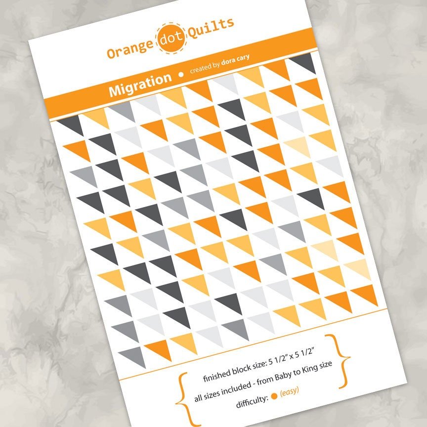 Migration Quilt Pattern by Orange Dot Quilts
