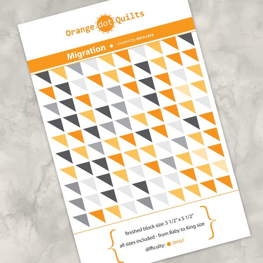Migration Quilt Pattern by Orange Dot Quilts