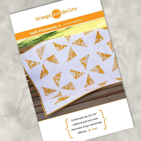 Split Pinwheels Quilt Pattern by Orange Dot Quilts