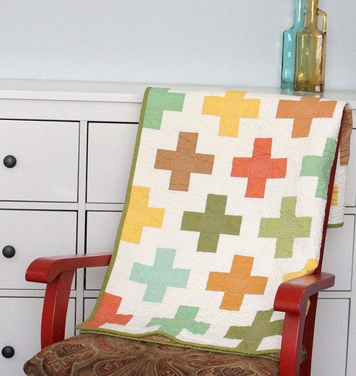 On the Plus Side Quilt Pattern by Orange Dot Quilts