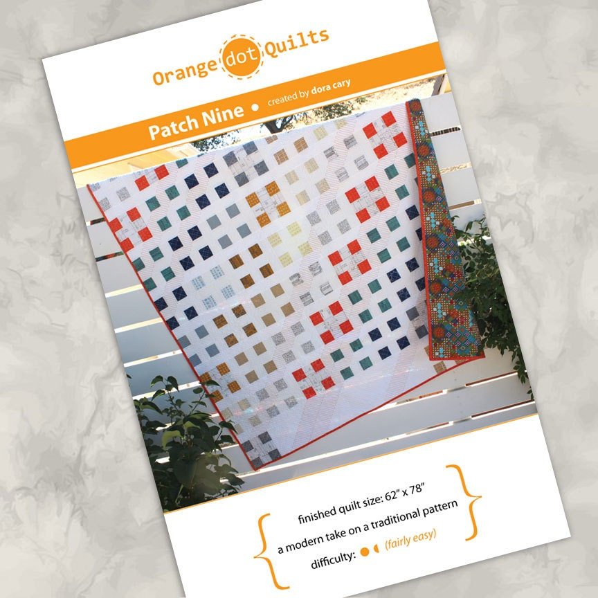 Back of the Patch Nine Quilt Pattern by Orange Dot Quilts