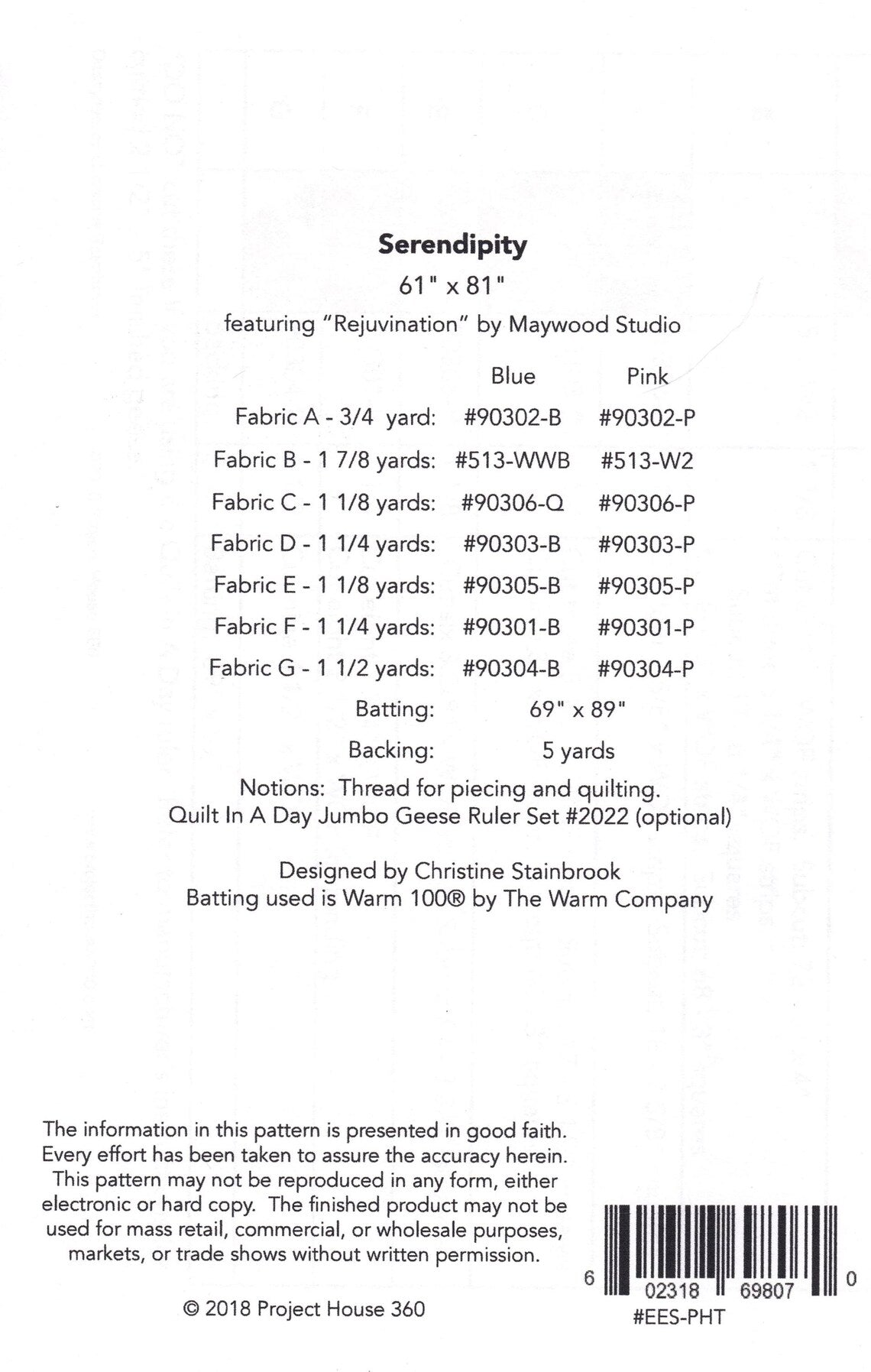 Serendipity Quilt Pattern