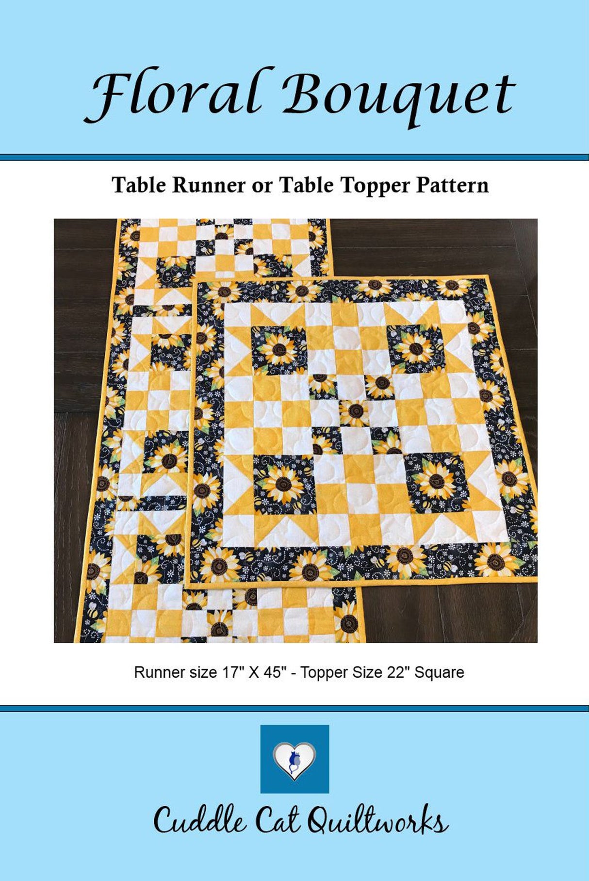 Floral Bouquet Downloadable Pattern by Cuddle Cat Quiltworks