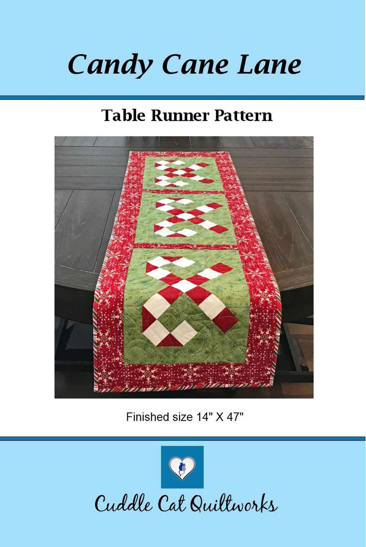 Candy Cane Lane Downloadable Pattern by Cuddle Cat Quiltworks