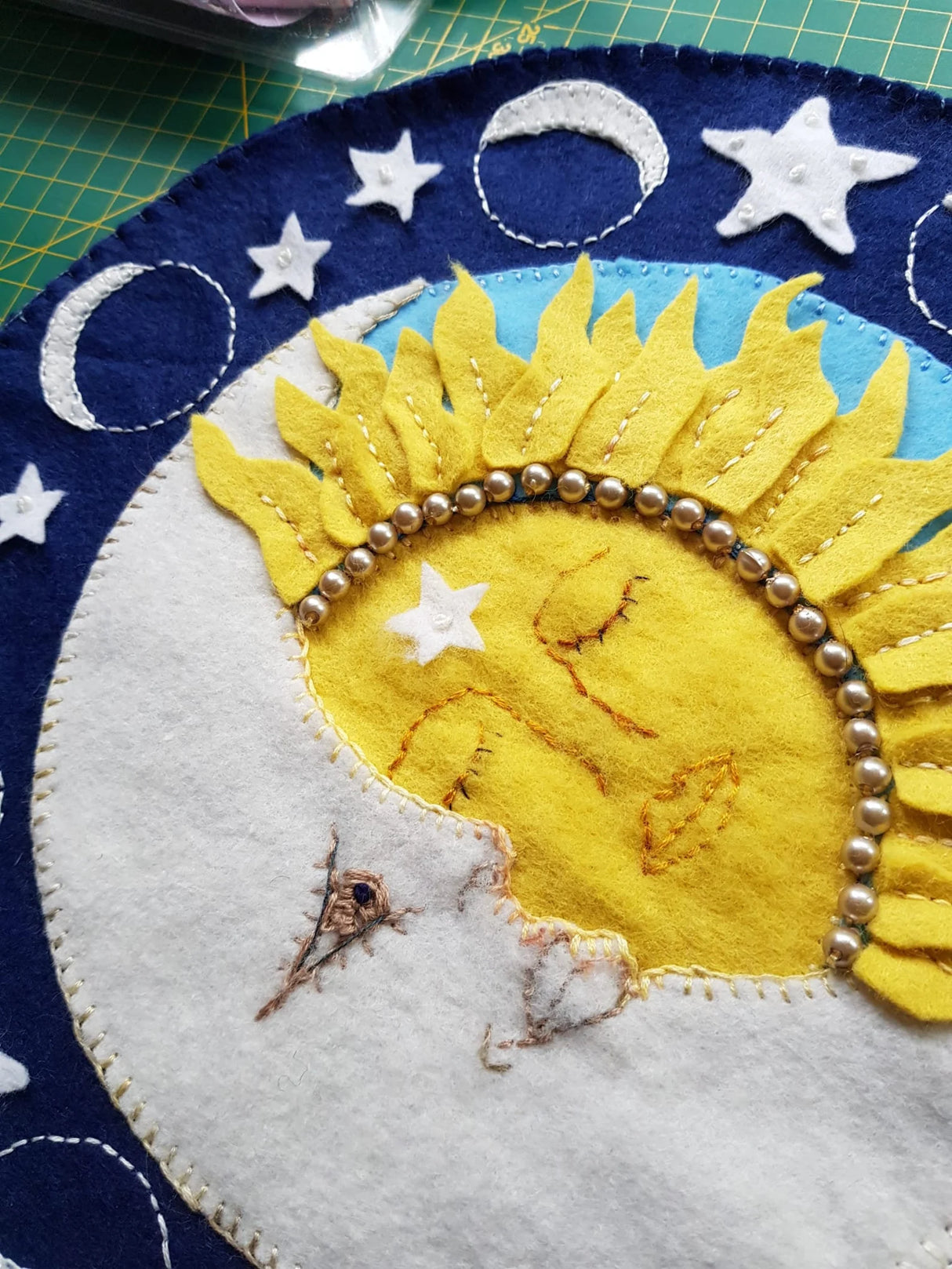 Celestial Soulmates Downloadable Pattern by Pams Penny Rugs