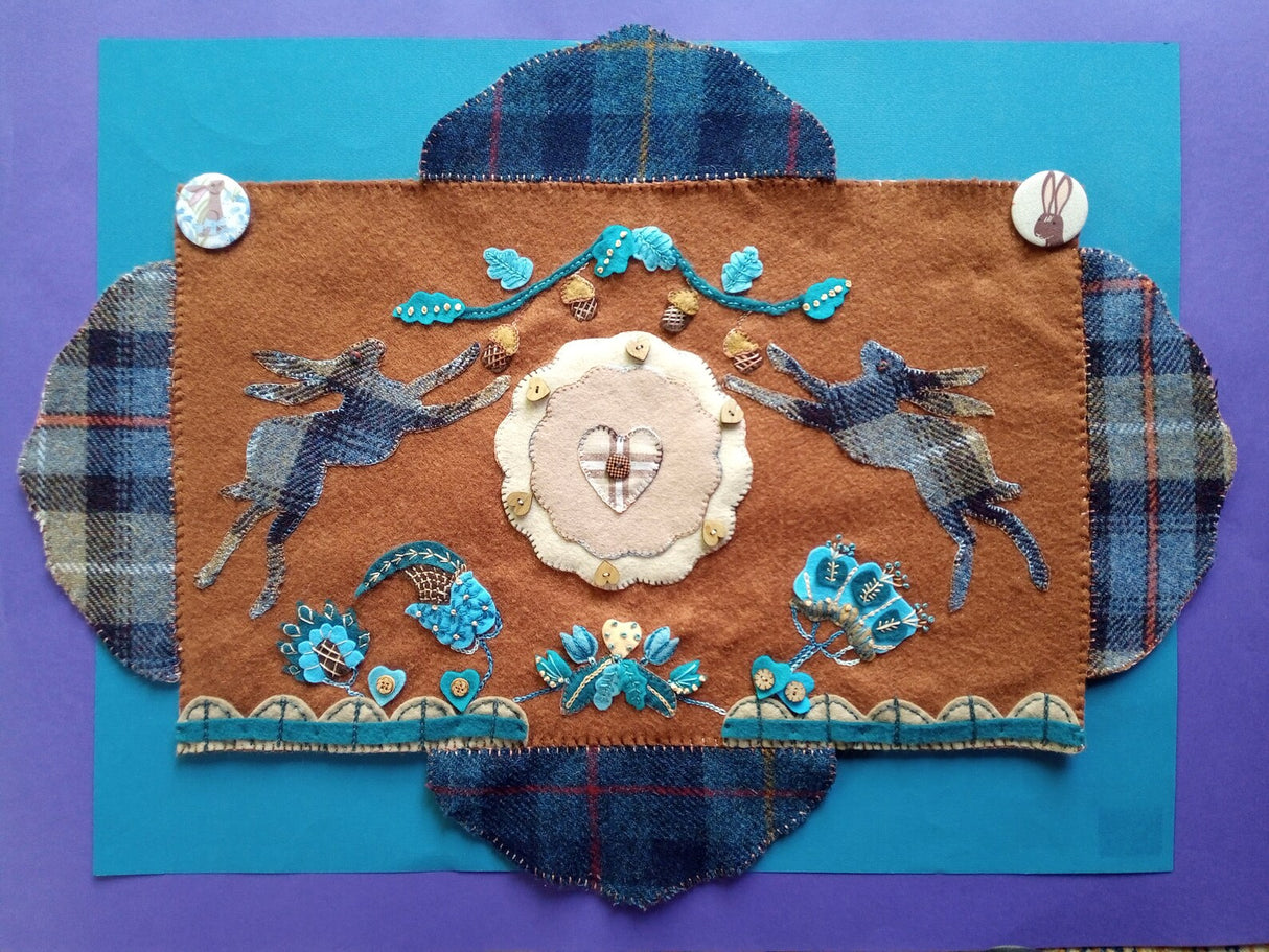 Indigo and Cashmere Downloadable Pattern by Pams Penny Rugs