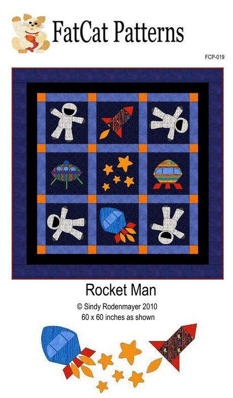 Rocket Man Quilt Pattern by FatCat Patterns