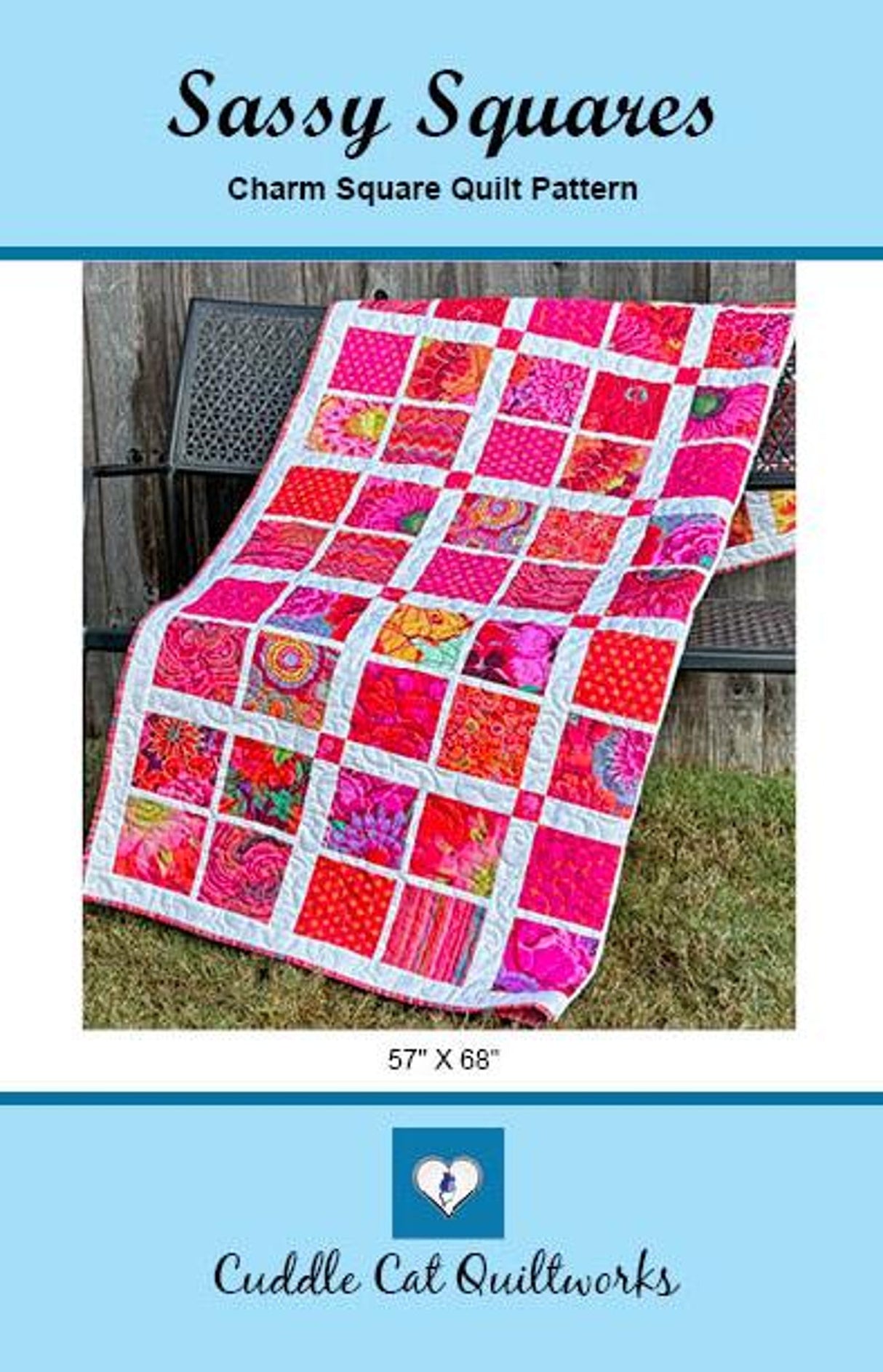Sassy Squares Downloadable Pattern by Cuddle Cat Quiltworks