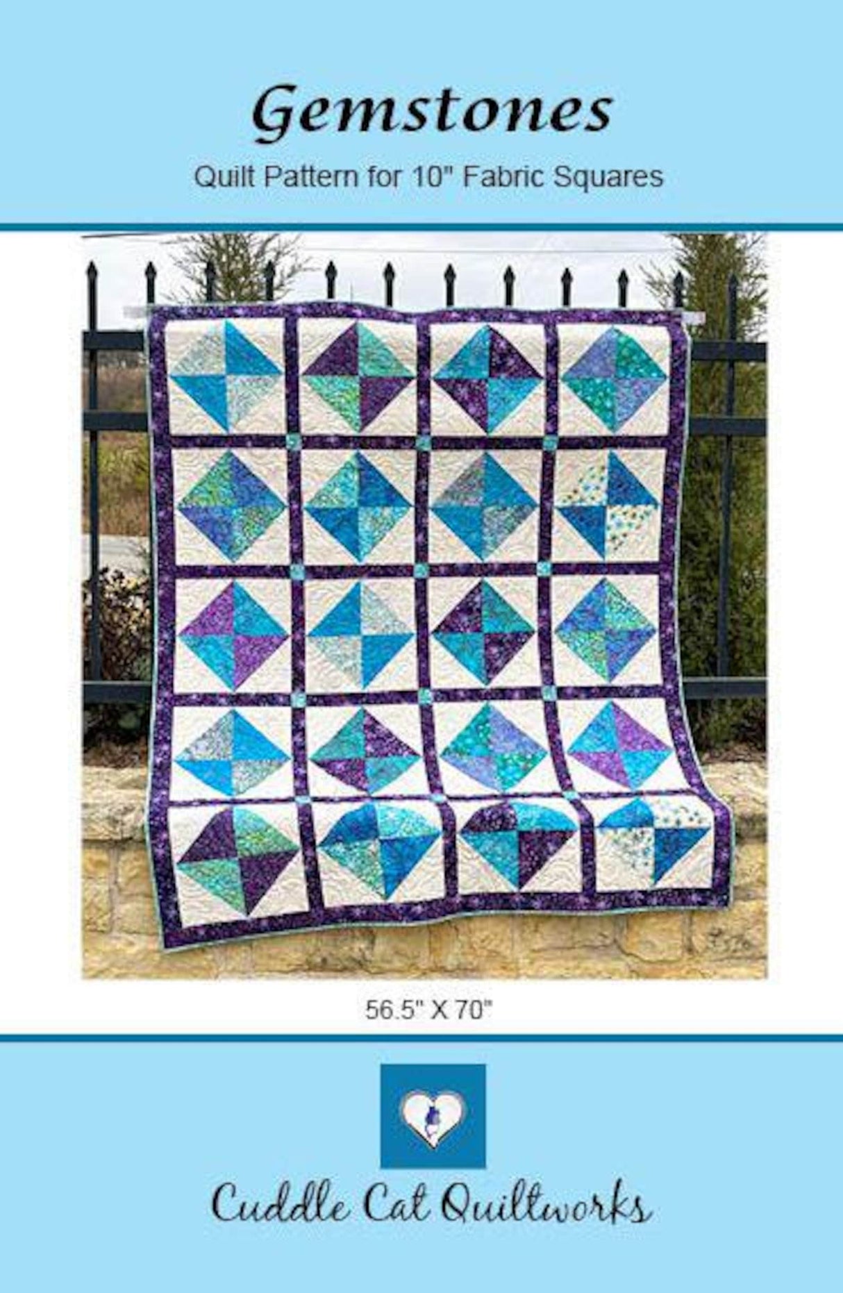 Gemstones Downloadable Pattern by Cuddle Cat Quiltworks