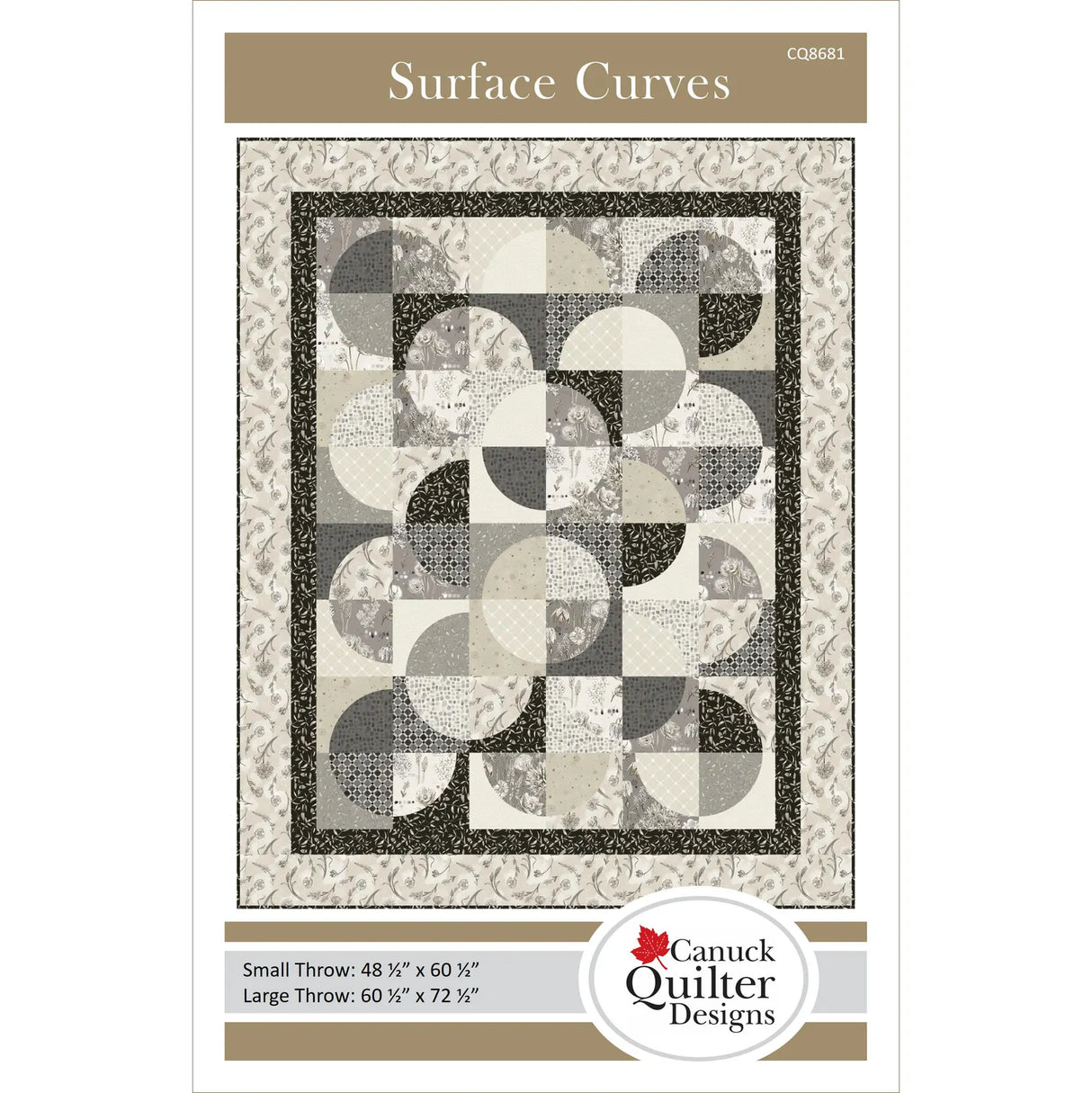 Surface Curves Downloadable Pattern by Canuck Quilter Designs