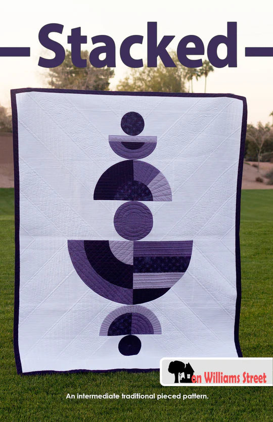 Stacked - Modern Curved Pieced Quilt Pattern by On Williams Street