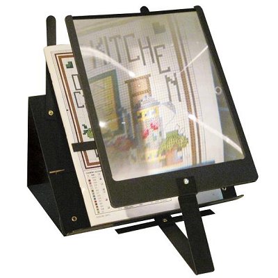 PROP-IT Needlework Pattern Holder with Hands Free Page Magnifier