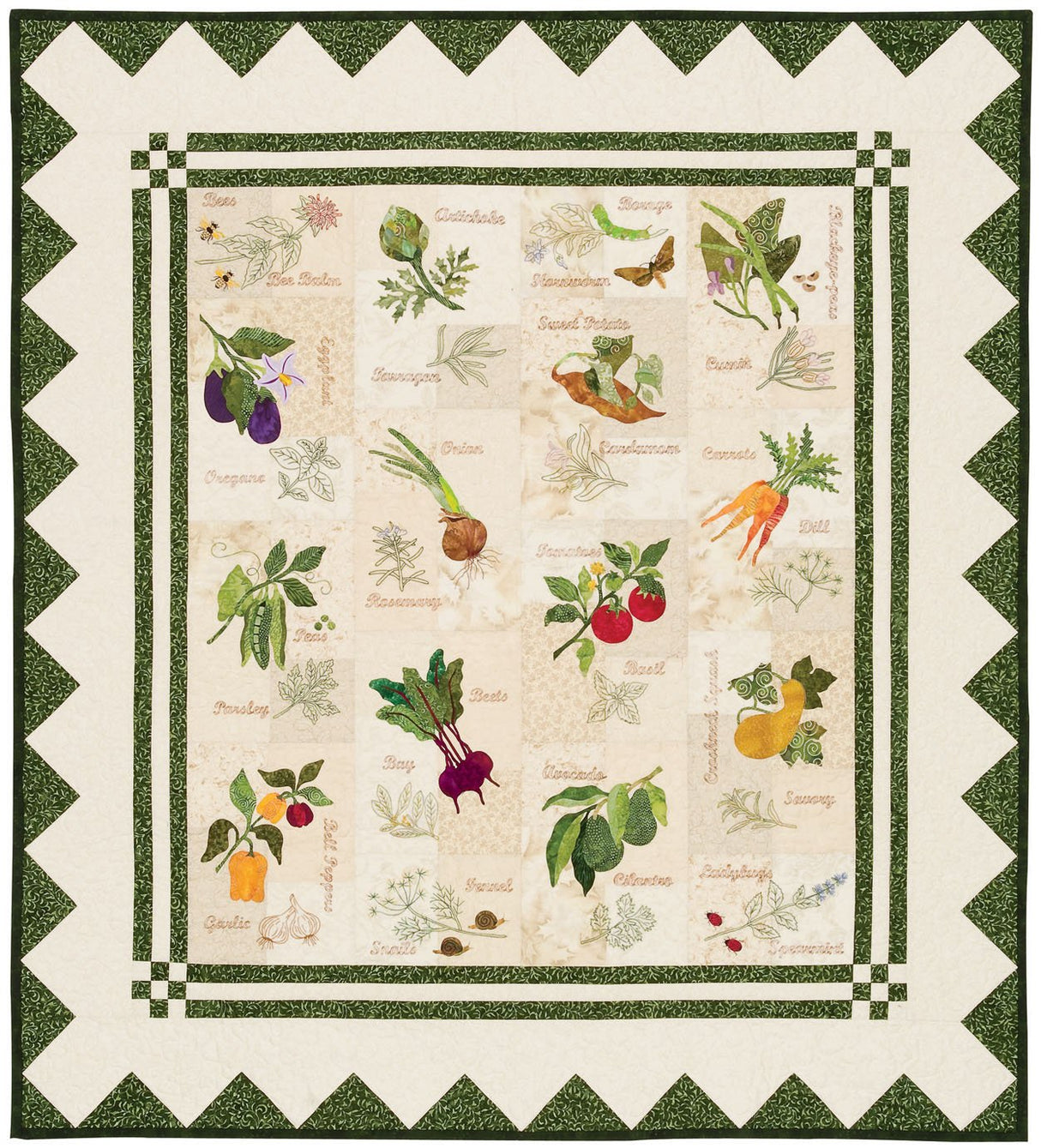 Pearl's Garden Quilt Pattern by P3 Designs
