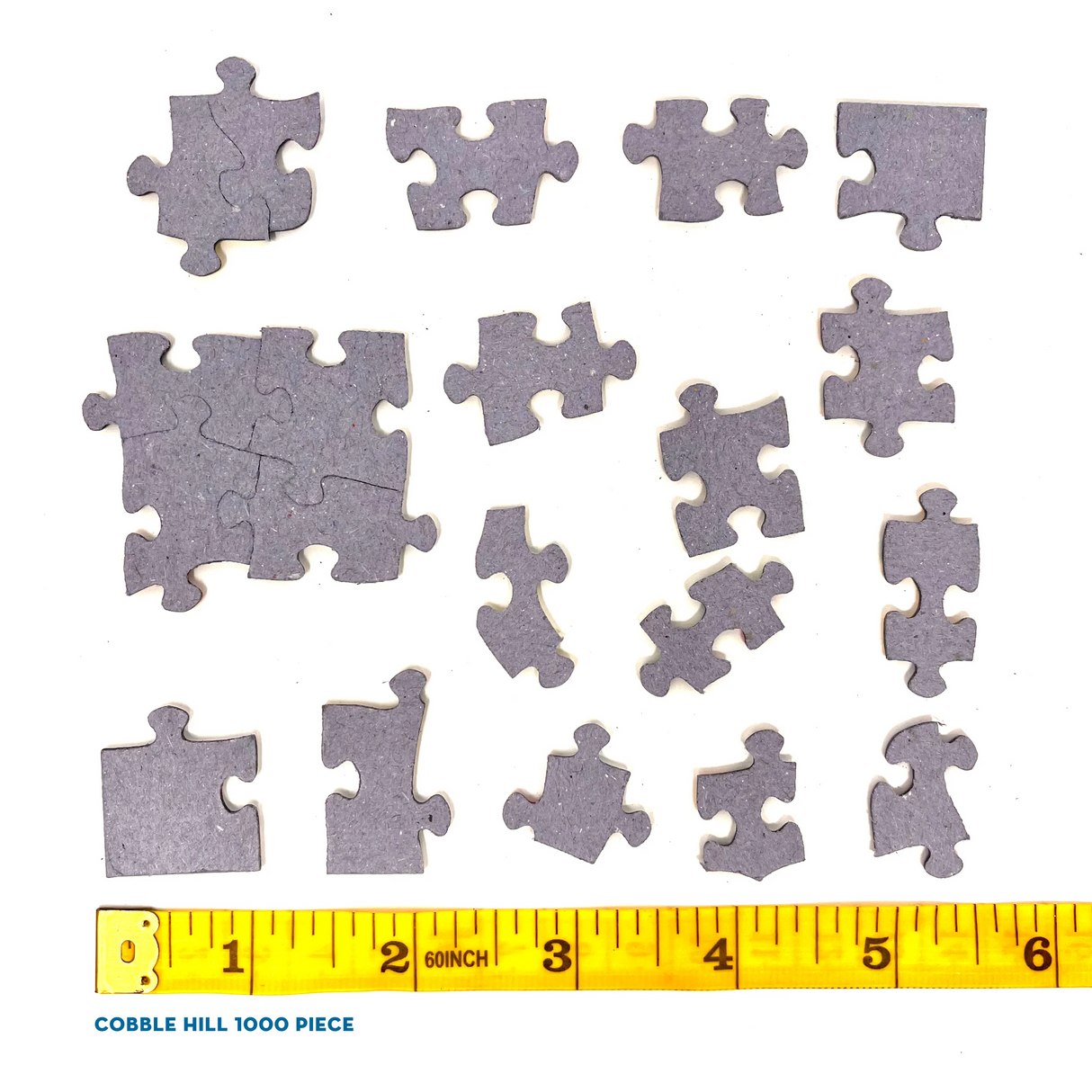 Size and shapes of puzzle pieces