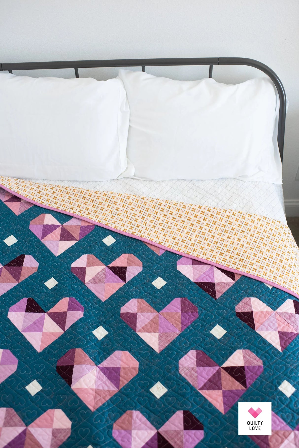 Heart Gems Quilt Pattern by Quilty Love