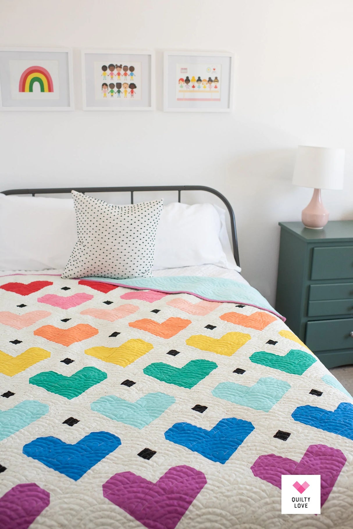 Heart Gems Quilt Pattern by Quilty Love
