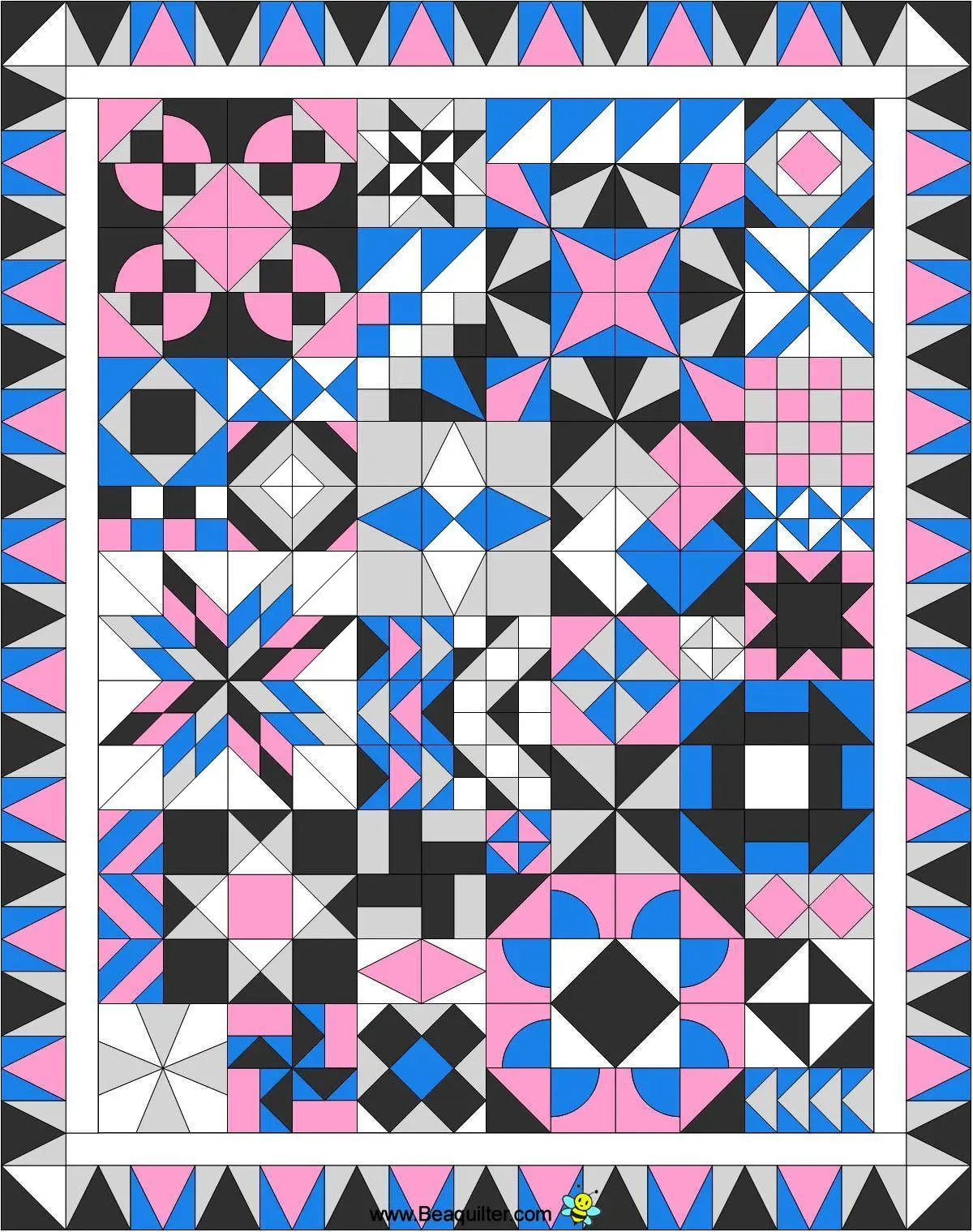 Jumbled Quilt Pattern by Beaquilter