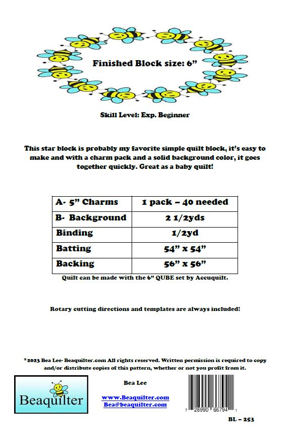 Back of the Stars Aligned  Downloadable Pattern by Beaquilter