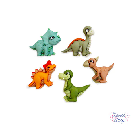 Stomp, Chomp and Roar Buttons by Dress It Up