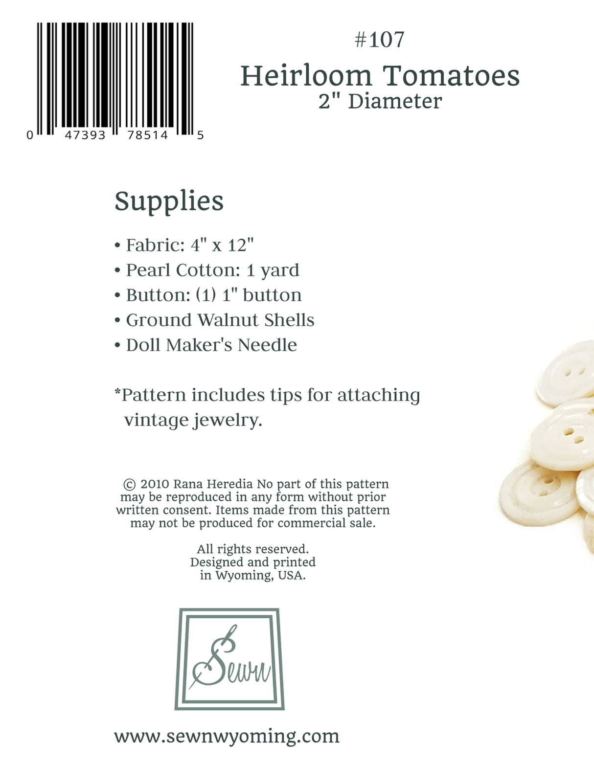 Heirloom Tomatoes Pincushion Pattern by Sewn Wyoming