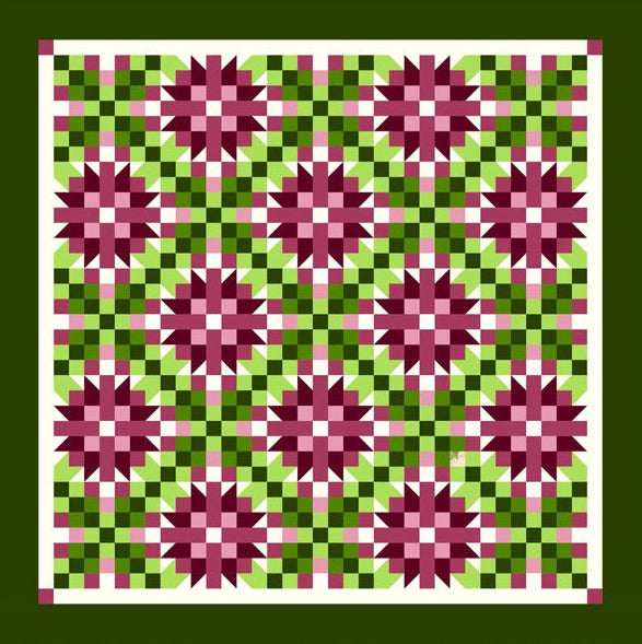 Wild Irish Rose Quilt Pattern by Tourmaline & Thyme Quilts