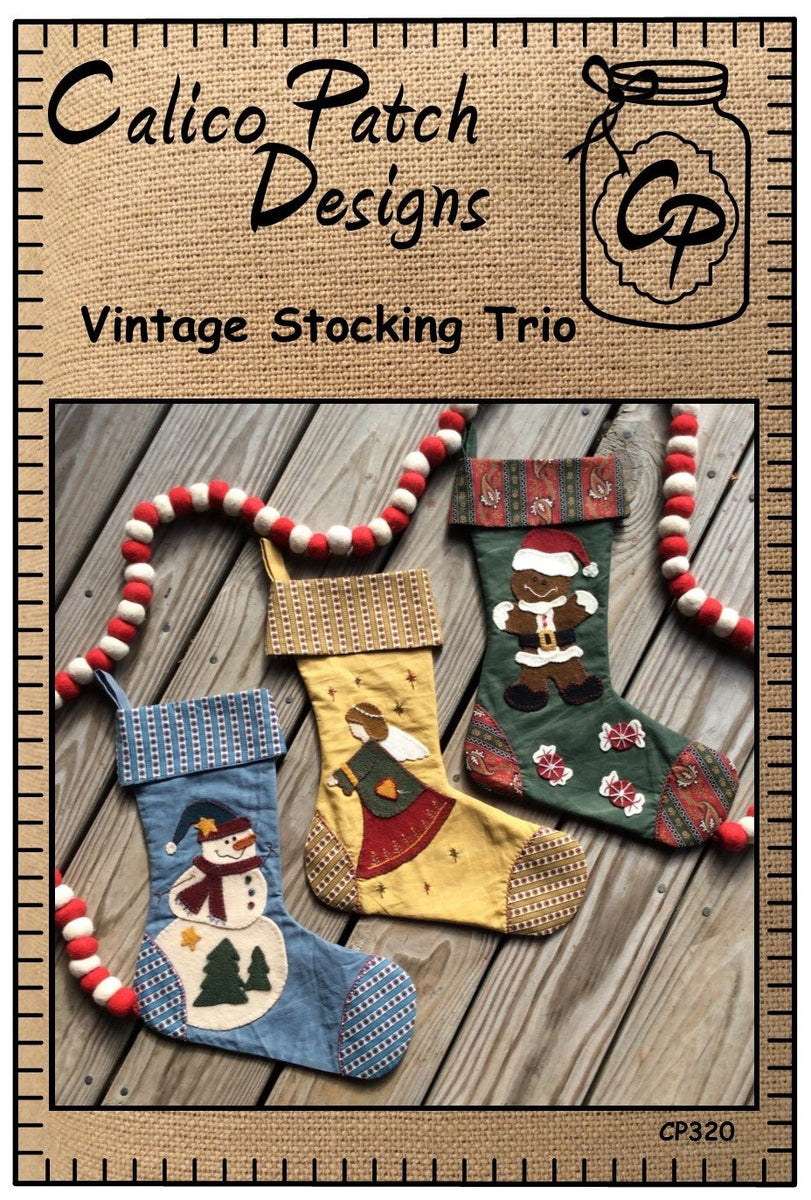Vintage Stocking Trio Pattern – Quilting Books Patterns and Notions