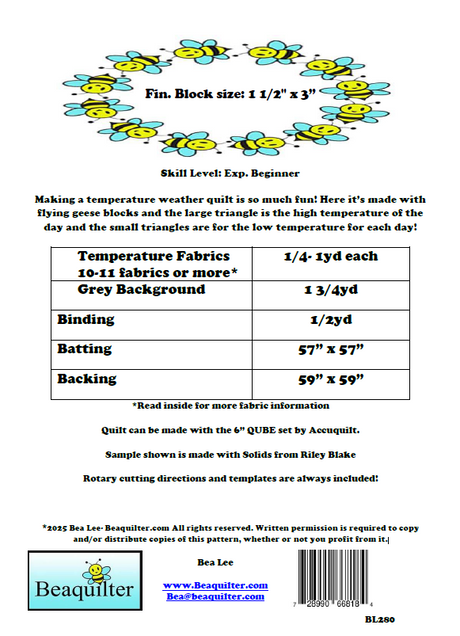 Back of the Weather Downloadable Pattern by Beaquilter