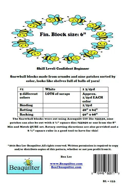 Back of the Shelves Full of Yarn Quilt Pattern by Beaquilter