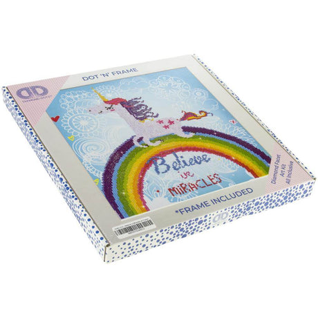 Diamond Dotz Dot n Frame Believe in Miracles Unicorn Kit