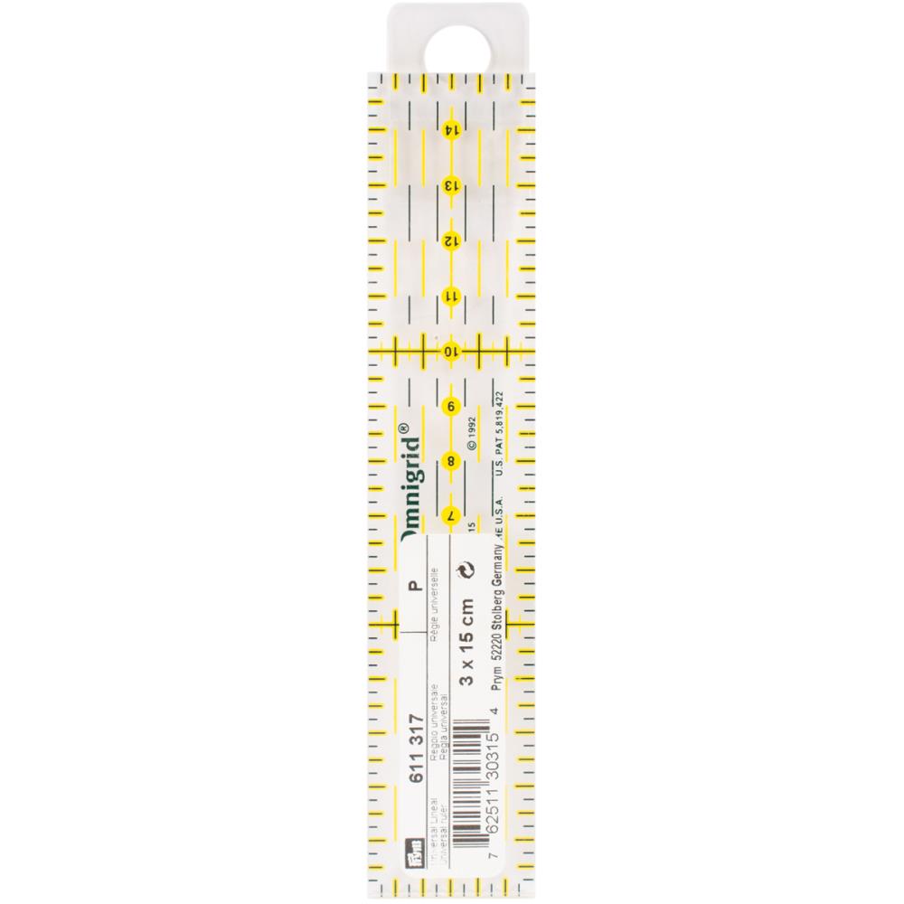 Omnigrid Metric Ruler 3cmX15cm
