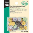 Dritz Flat Button Head Pins 50/Pkg