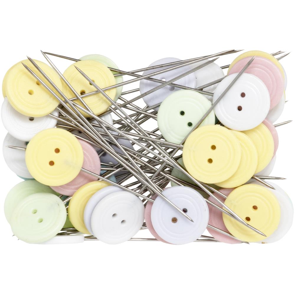 Dritz Flat Button Head Pins 50/Pkg