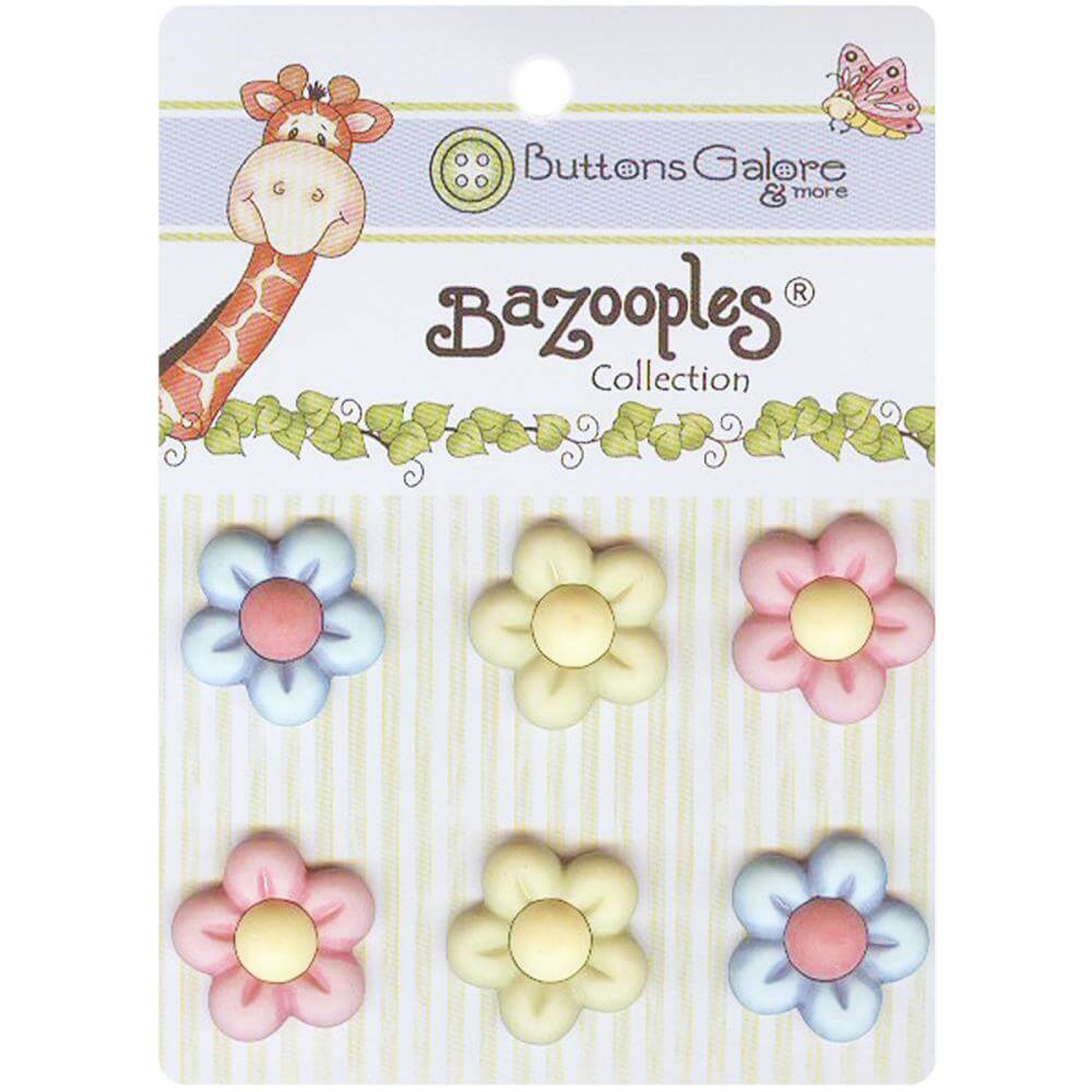 Pastel flower buttons
