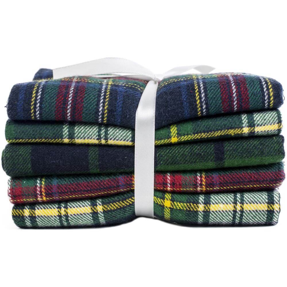 5 flannel fat quarter stack assortment
