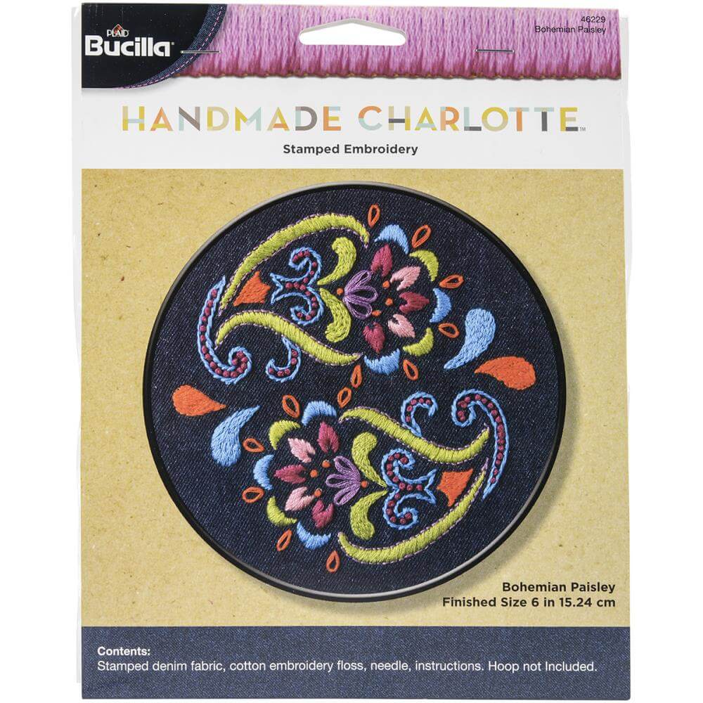 Bohemian Paisley embroidery kit