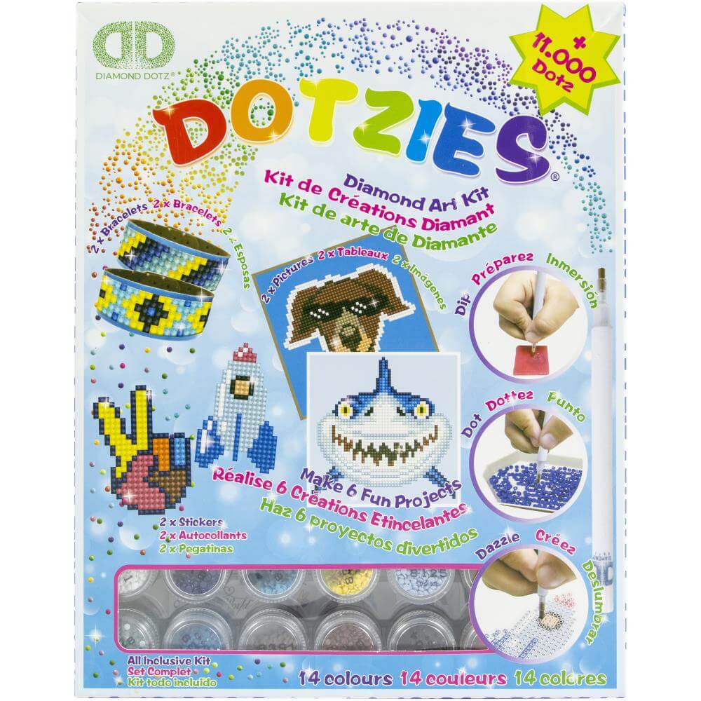 Diamond Dotz DOTZIES Diamond Art Sticker Kit -Multi Pack Look 3/Pkg