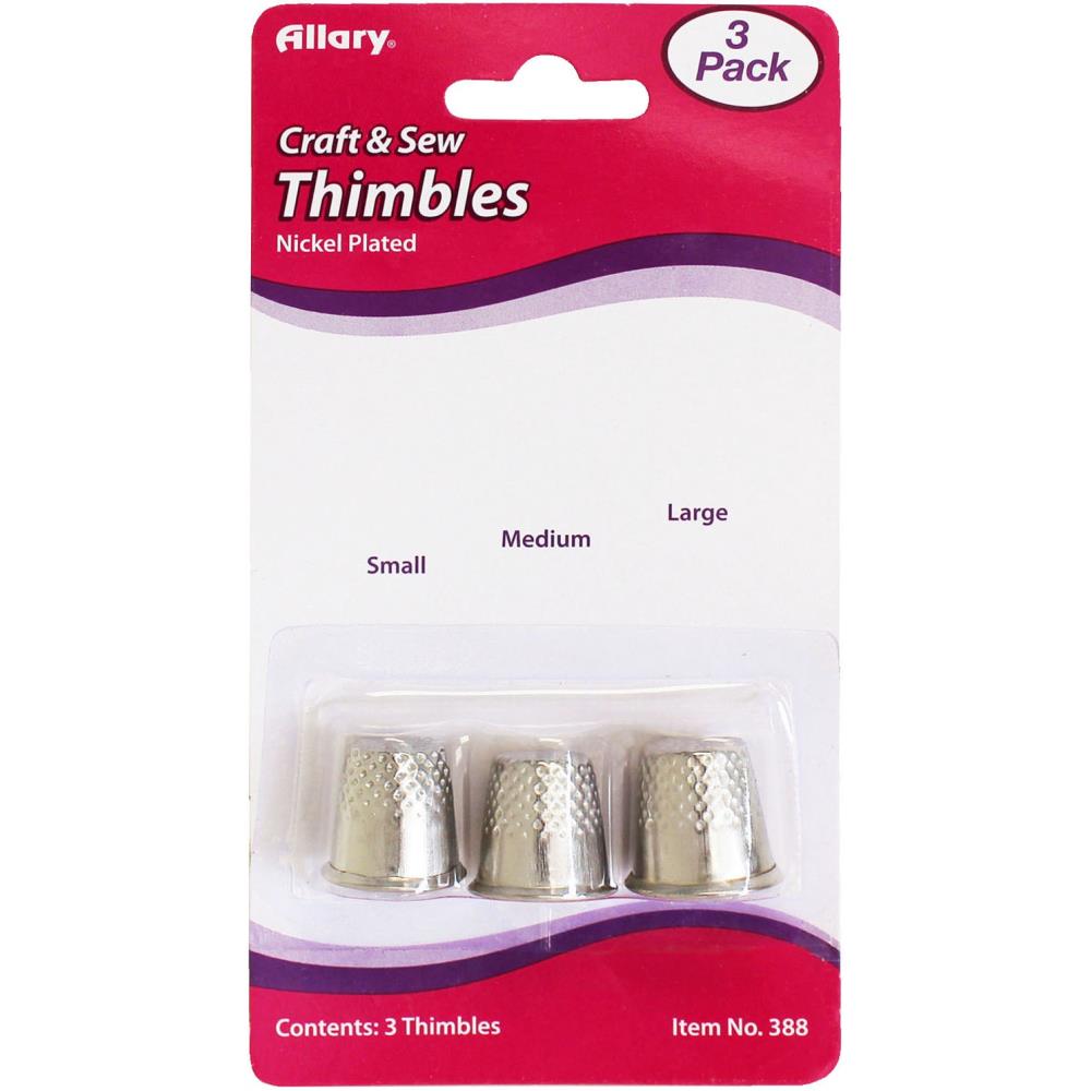 Allary Thimbles 3/Pkg Assorted Sizes