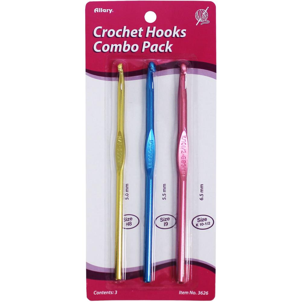 Allary Crochet Hooks Combo Pack 3/Pkg