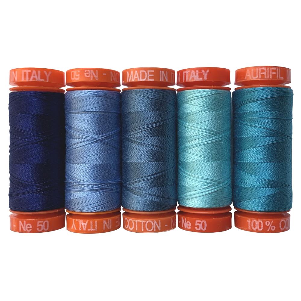 Aurifil Designer Thread Collection: Earth View Oceans By Karen Nyberg