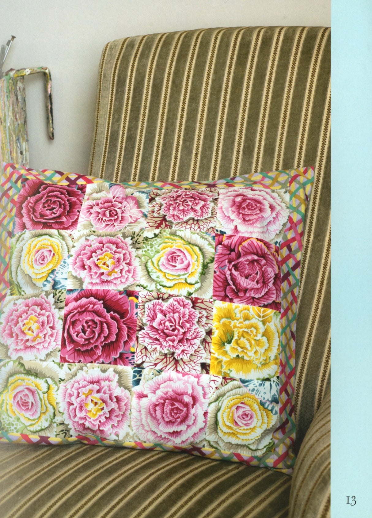 Kaffe Fassett's Brilliant Little Patchwork Cushions and Pillows