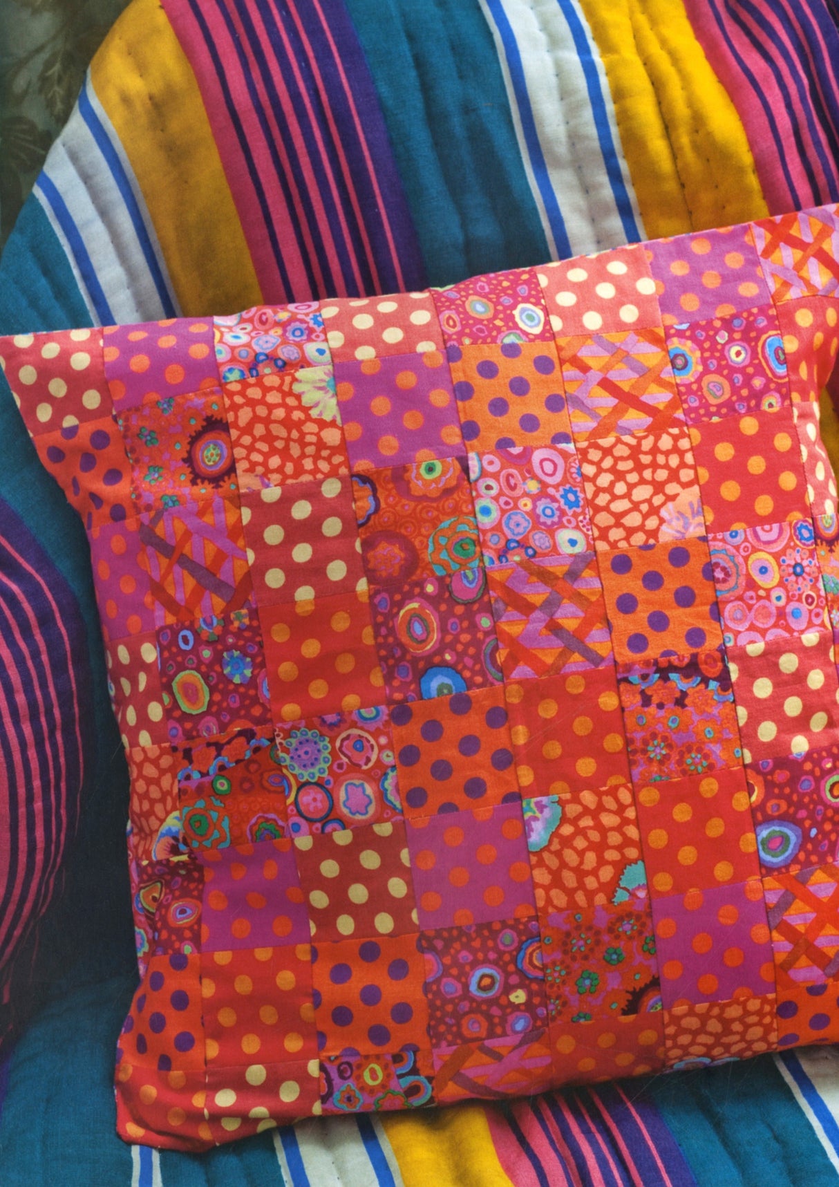Kaffe Fassett's Brilliant Little Patchwork Cushions and Pillows