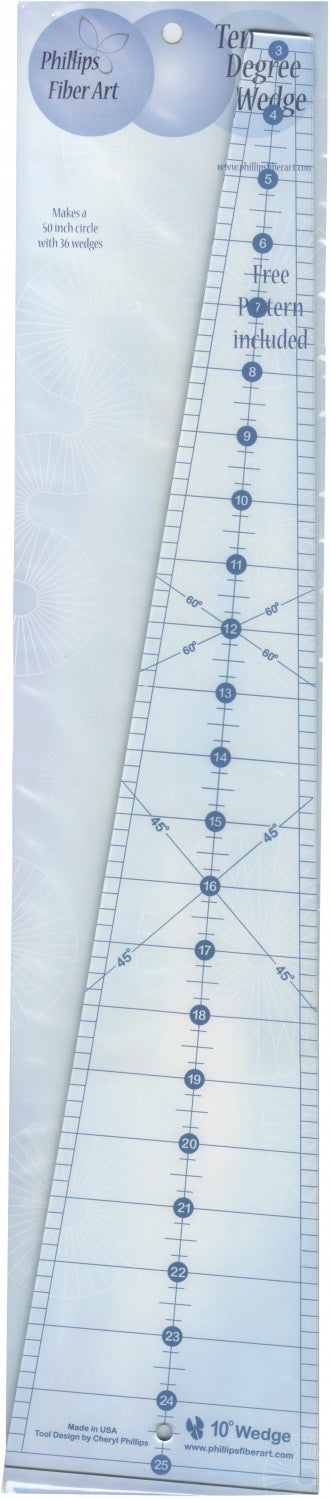 10 Degree Wedge Ruler 24in Long