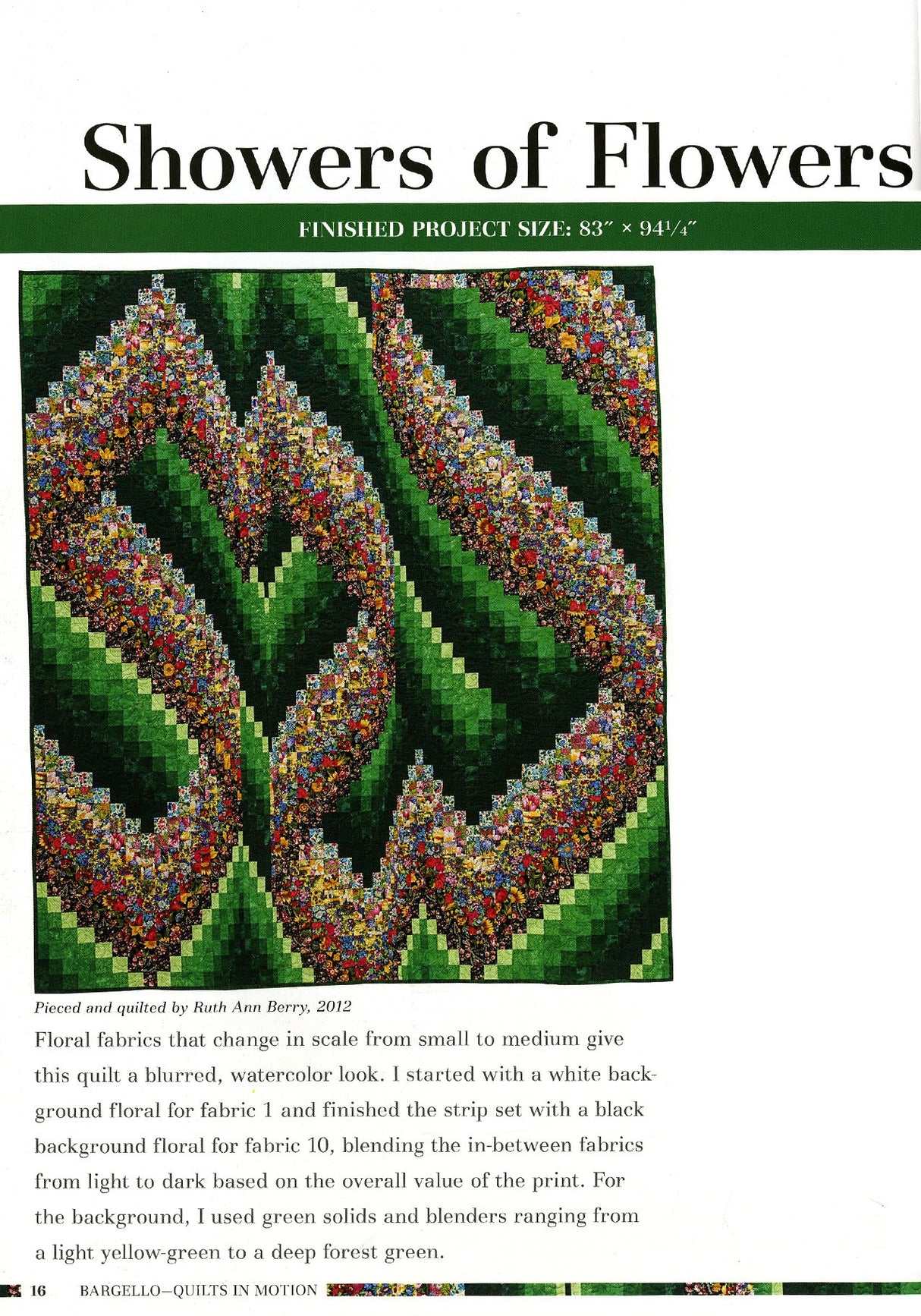 Bargello Quilts in Motion