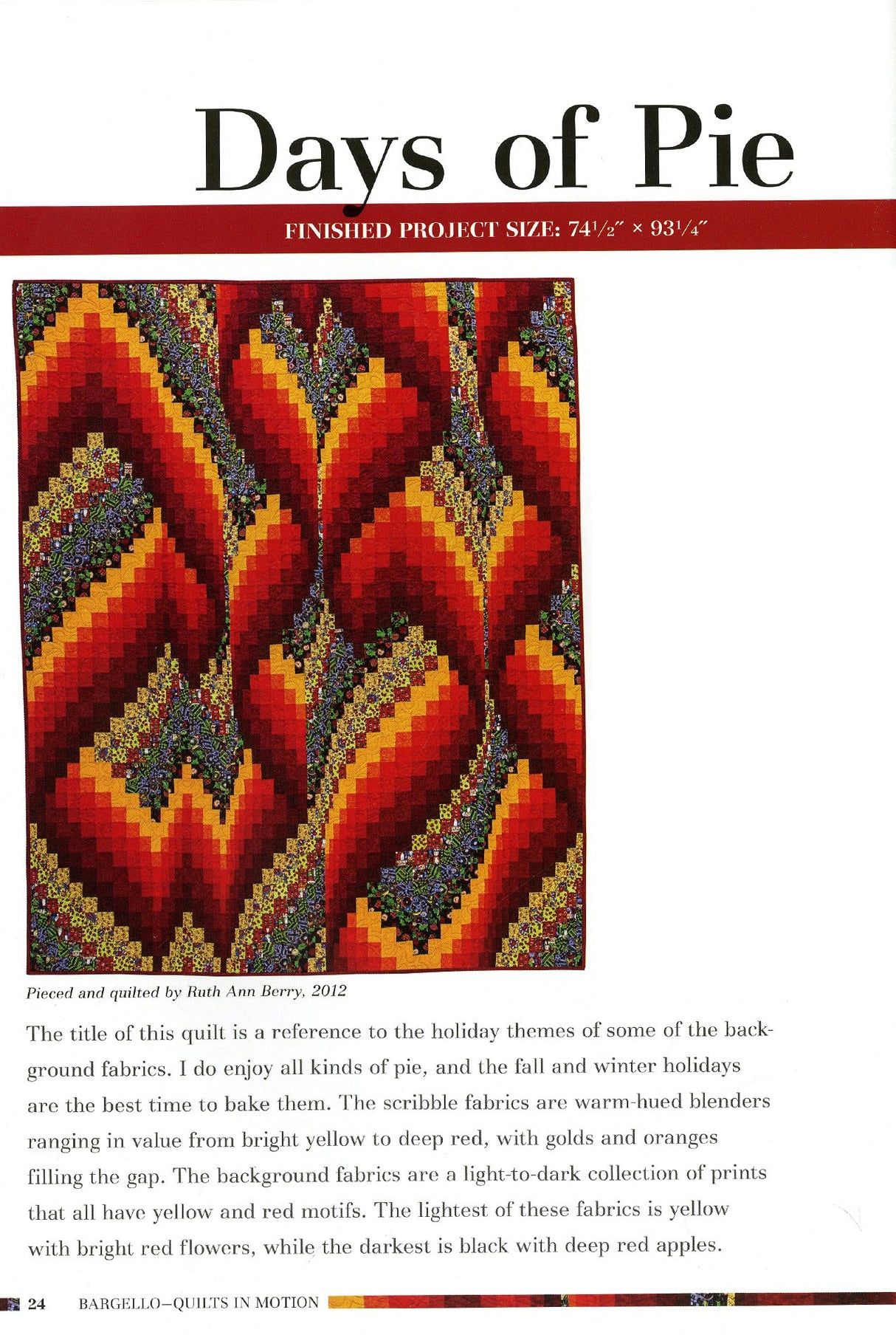Bargello Quilts in Motion
