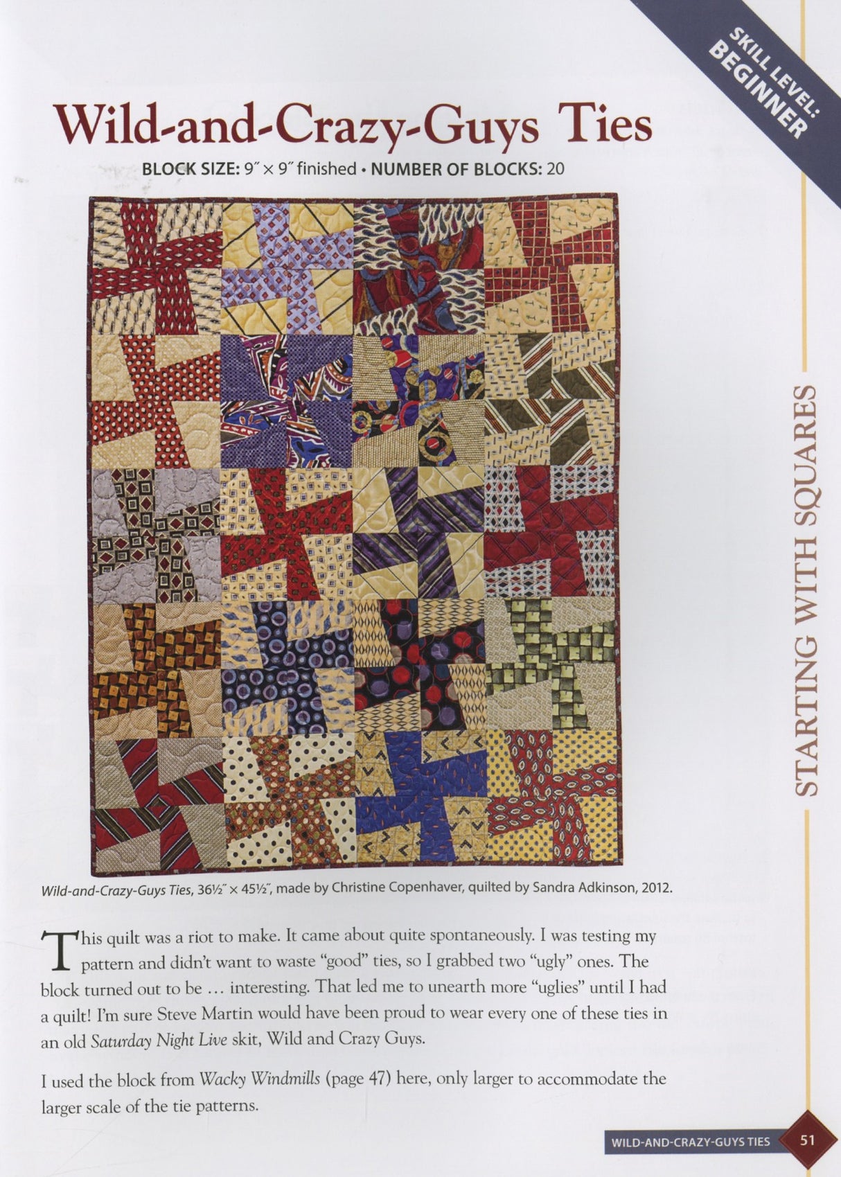 Necktie Quilts Reinvented