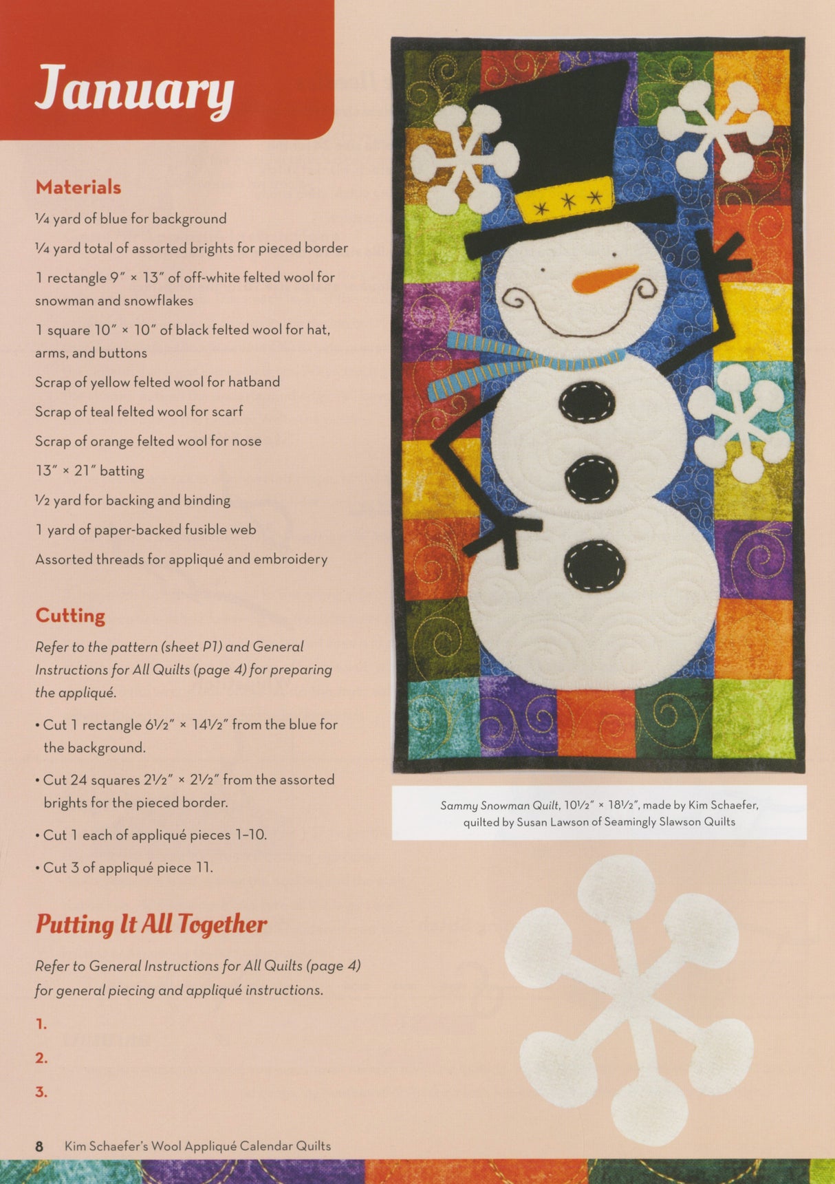 Kim Schaefer's Wool Applique Calendar