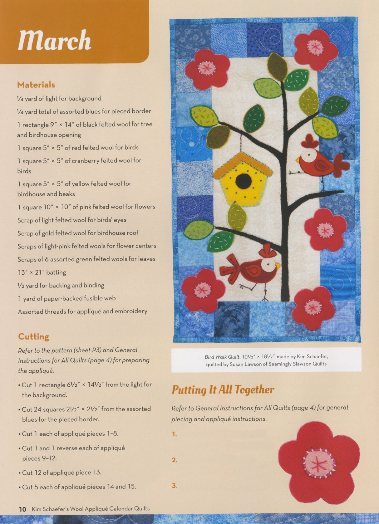 Kim Schaefer's Wool Applique Calendar